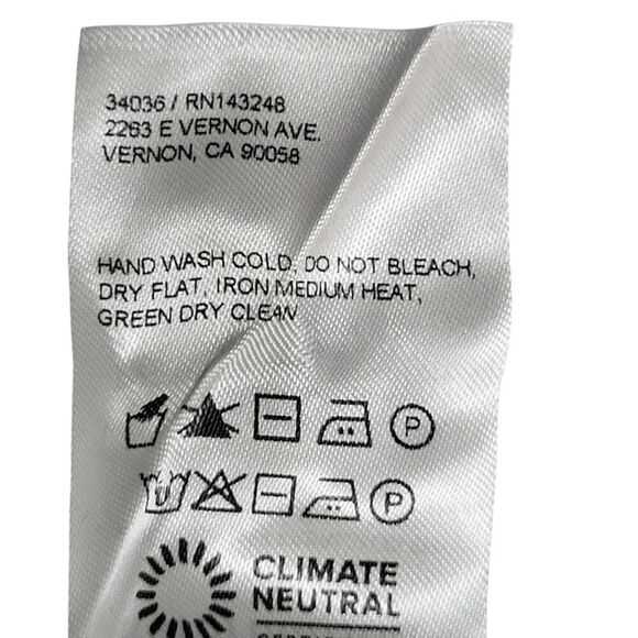 NEW Reformation X-Large White Cotton Blouse Sweetheart Neck Peplum Shirred - Picture 16 of 16